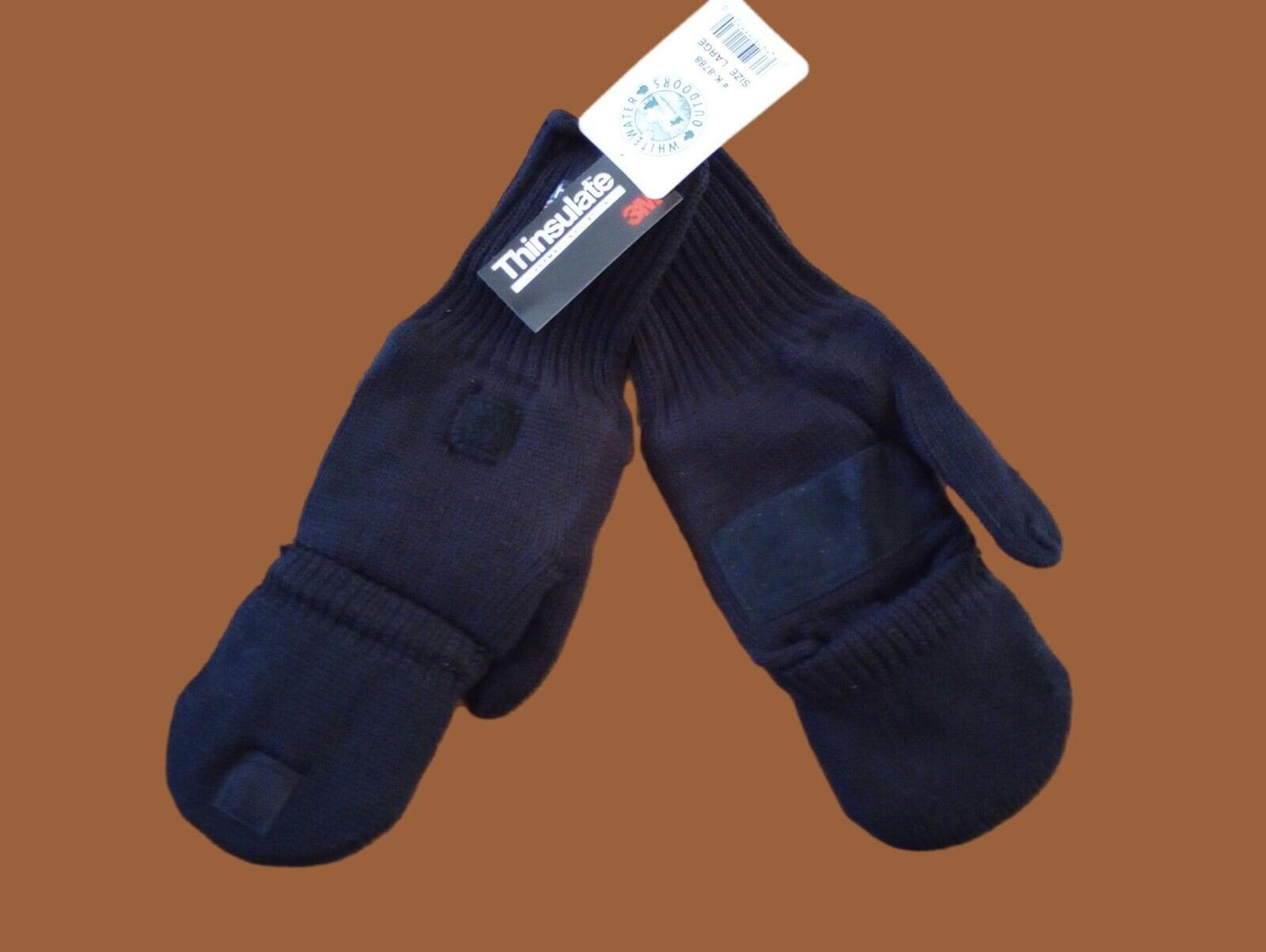 WHITEWATER THINSULATE 3M CONVERTIBLE FINGERLESS GLOVES MITTENS