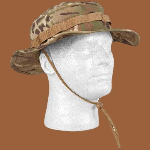 OCP Scorpion Boonie Hat - U.S. Military NYCO Ripstop, Wide Brim, Adjustable Chinstrap, USA Made (Sizes 7 1/4 - 7 3/4)
