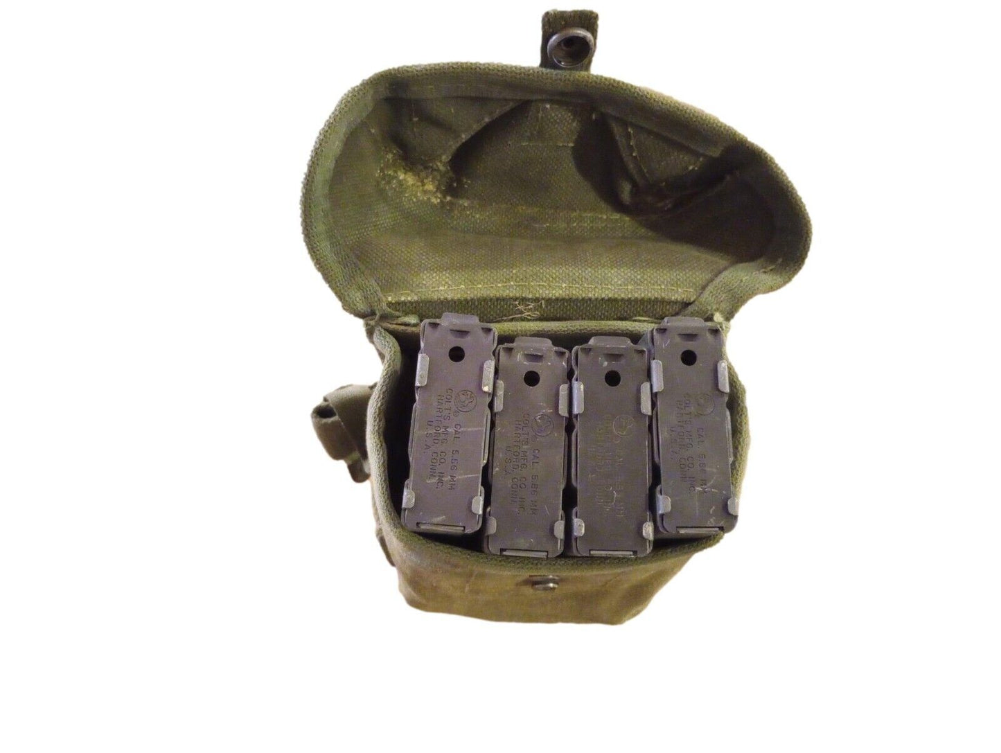 MILITARY AMMO MAGAZINE POUCH M1956 STYLE CANVAS VIETNAM ERA 1950'S - 1970'S