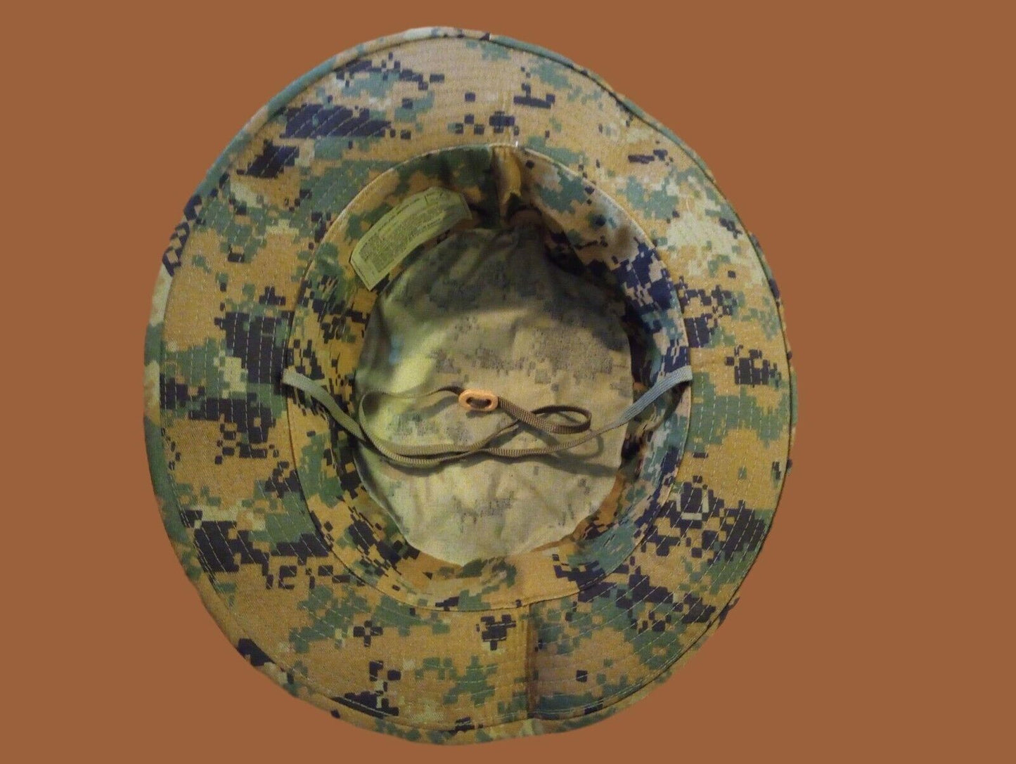 MARINE CORPS BOONIE HAT  DIGITAL WOODLAND CAMOUFLAGE NO EGA  XL 7 3/4 USA MADE