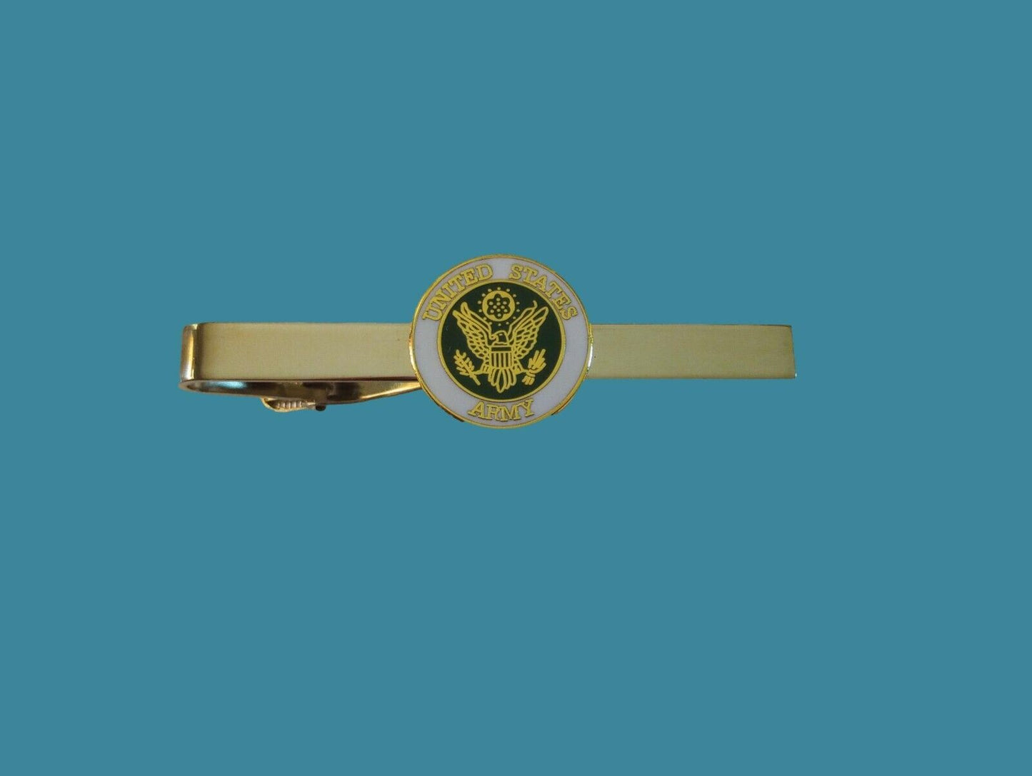 U.S MILITARY ARMY TIE BAR OR TIE TAC CLIP ON TYPE U.S ARMY U.S.A MADE