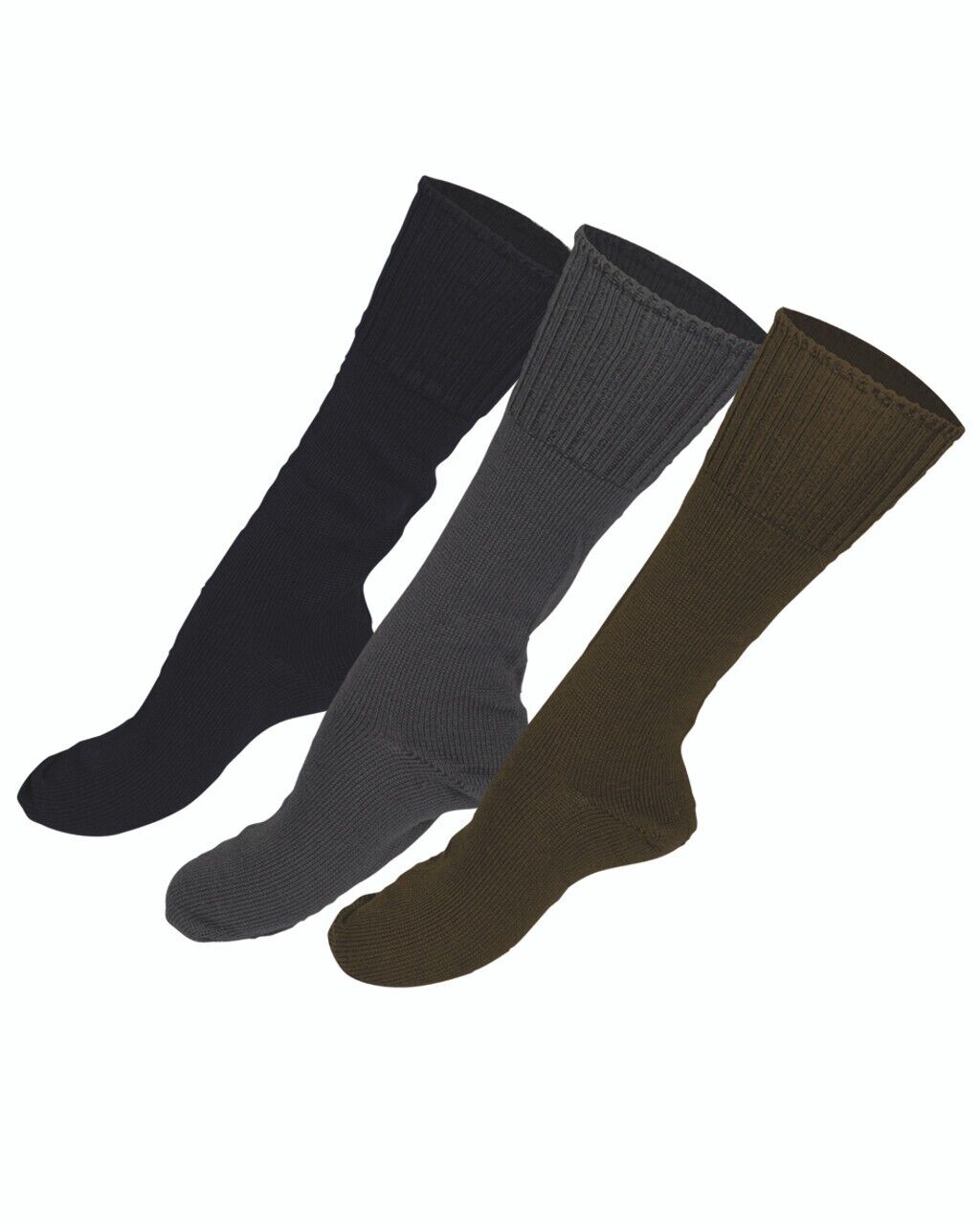 Italian Military Wool Blend Socks 3 pack assorted colors Made In Italy Boot Sock