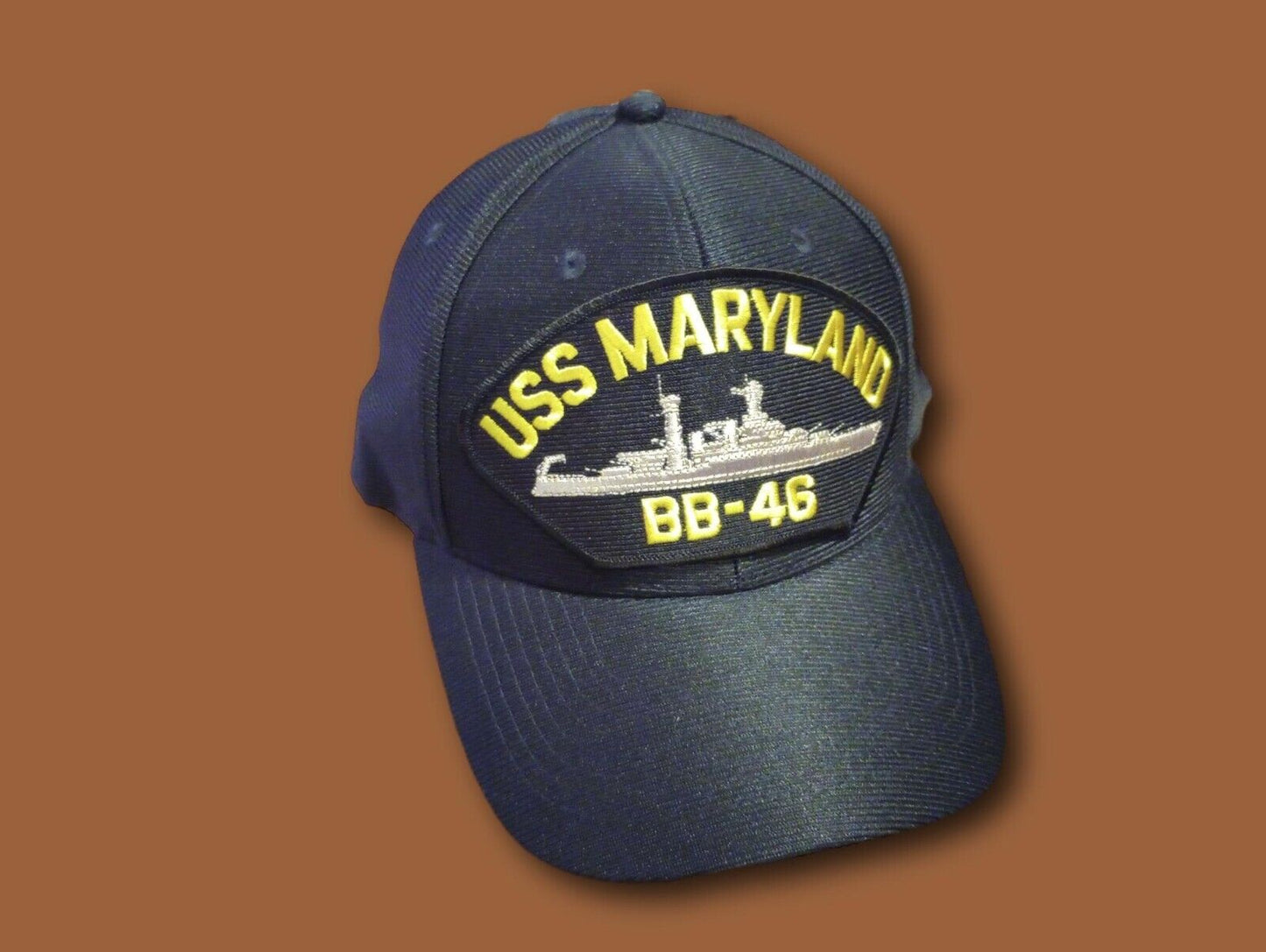 USS MARYLAND BB-46 U.S NAVY SHIP HAT OFFICIAL U.S MILITARY BALL CAP U.S.A MADE