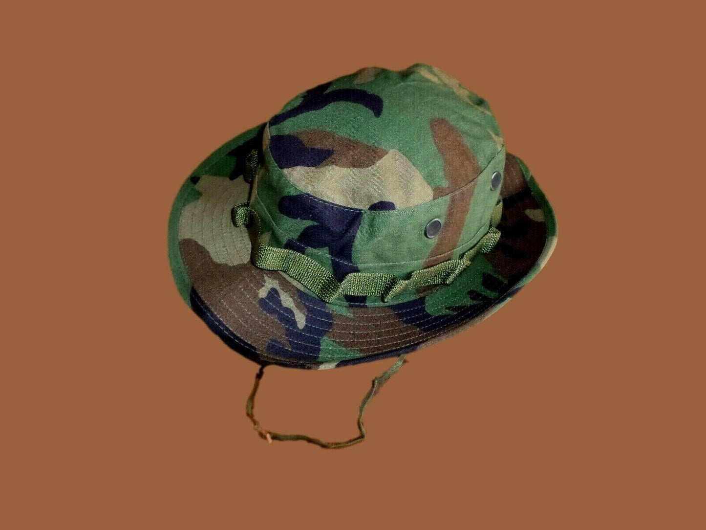 U.S MILITARY STYLE HOT WEATHER BOONIE HAT WOODLAND CAMOUFLAGE RIP-STOP XX-LARGE