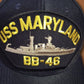 USS MARYLAND BB-46 U.S NAVY SHIP HAT OFFICIAL U.S MILITARY BALL CAP U.S.A MADE