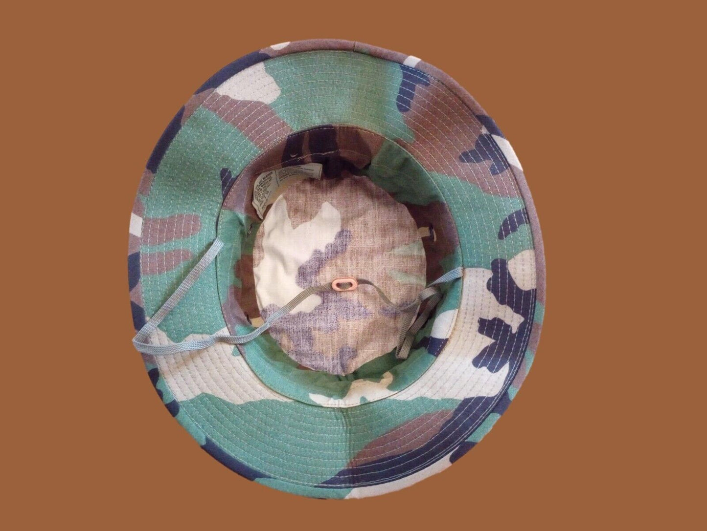 U.S Military Woodland Camouflage Boonie Hat Rip-Stop Sun Hot Weather U.S.A Made