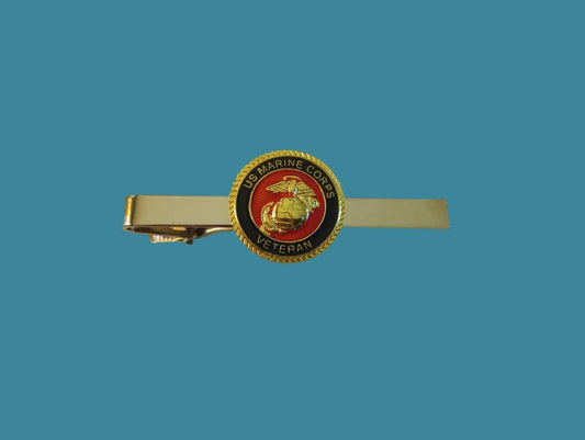 U.S MILITARY MARINE CORPS VETERAN TIE BAR OR TIE TAC CLIP ON TYPE USMC VET