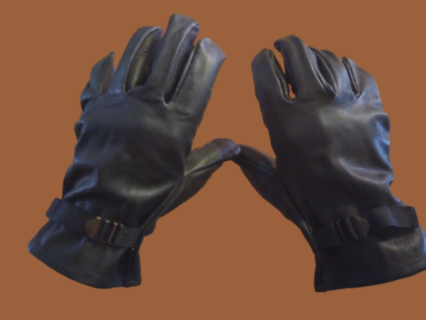 BELGIAN MILITARY D-3A LEATHER GLOVES COLD WET WEATHER WITH LINERS LARGE