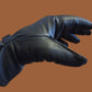 BELGIAN MILITARY D-3A LEATHER GLOVES COLD WET WEATHER WITH LINERS LARGE