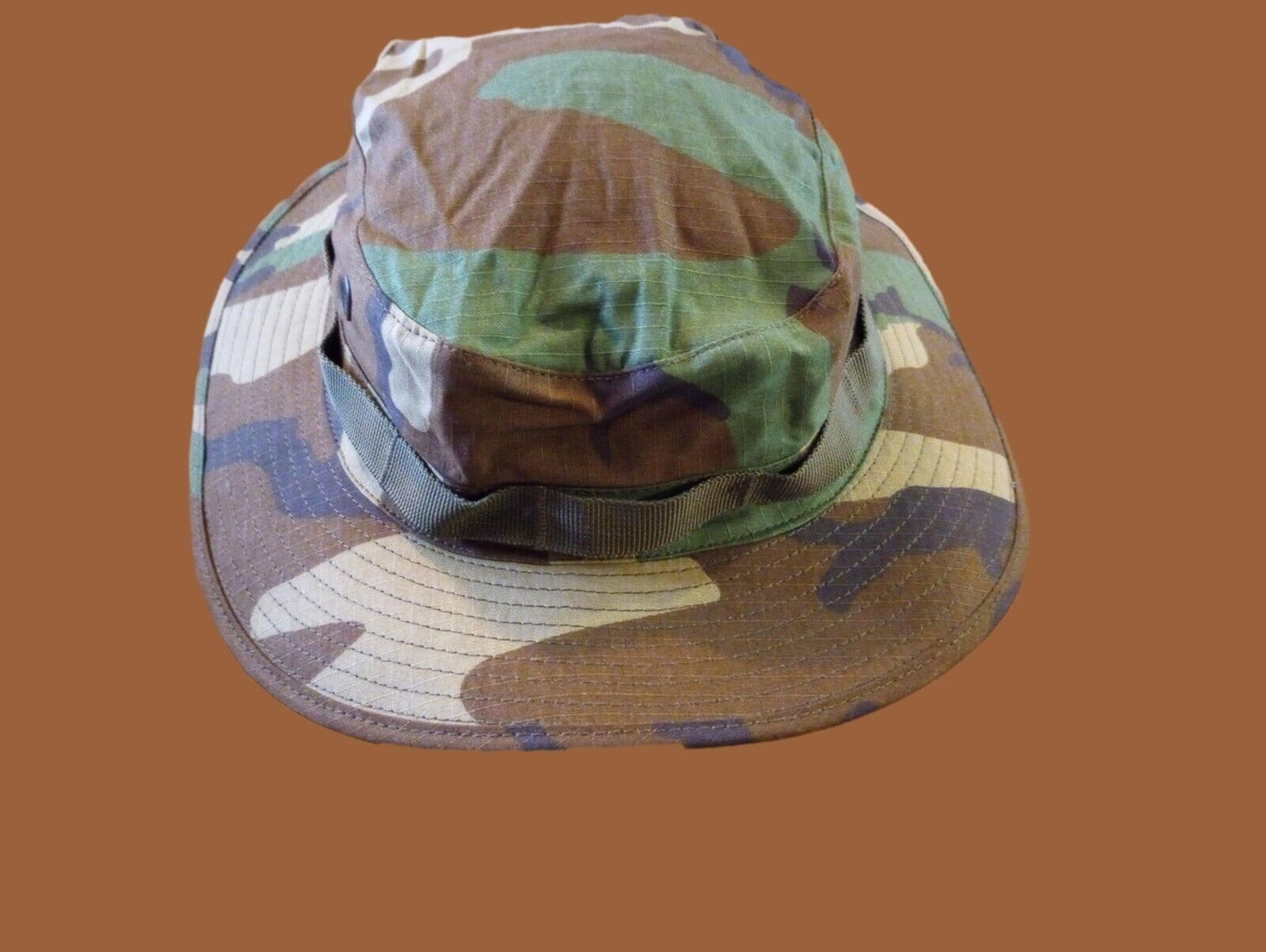 U.S MILITARY STYLE HOT WEATHER BOONIE HAT WOODLAND CAMOUFLAGE RIP-STOP XX-LARGE