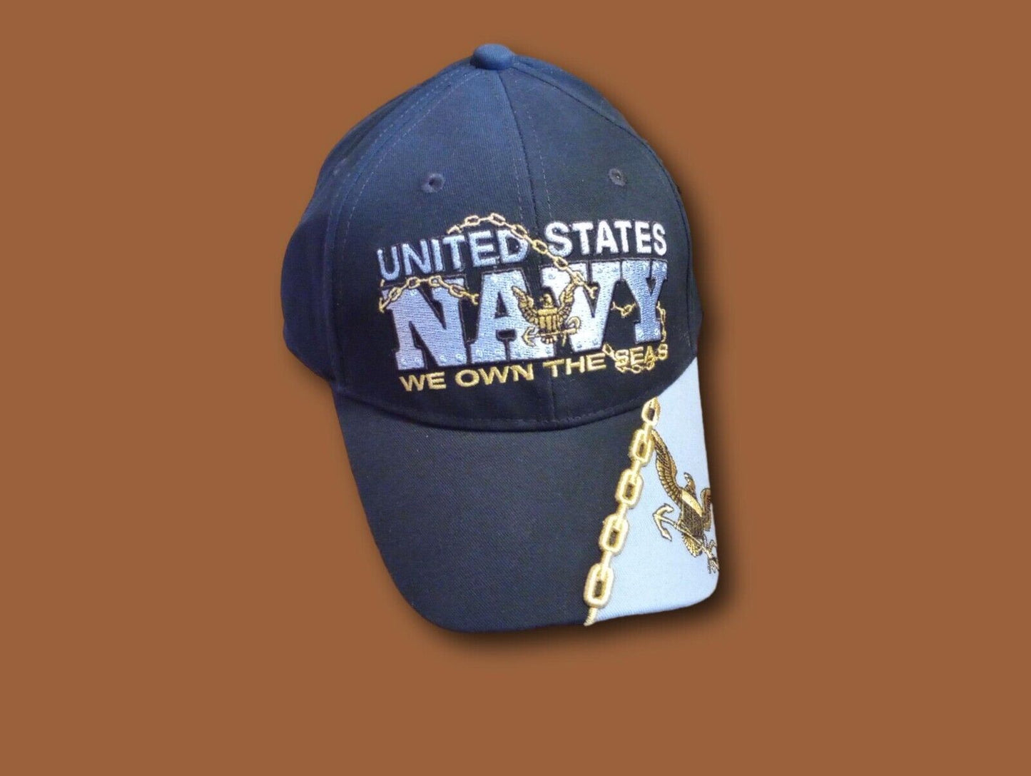 U.S NAVY WE OWN THE SEAS HAT EXTREME EMBROIDERY 3D MILITARY BALL CAP