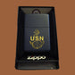 U.S MILITARY NAVY ANCHOR ZIPPO LIGHTER USN BLUE USA MADE NEW IN BOX