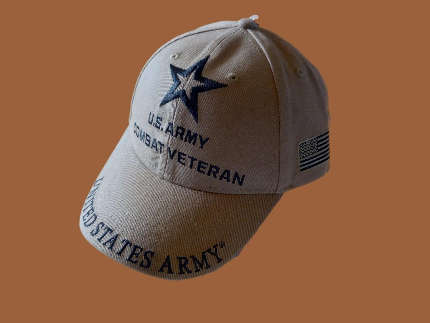 NEW U.S MILITARY ARMY COMBAT VETERAN EMBROIDERED HAT CAP OFFICIAL LICENSED HATS