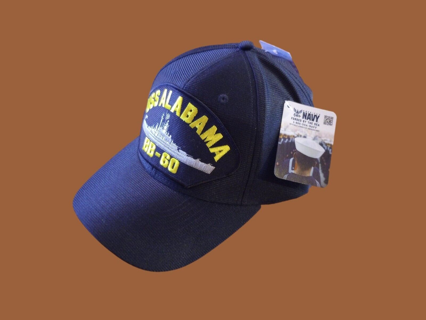 USS ALABAMA BB-60 NAVY SHIP HAT OFFICIAL U.S MILITARY BALL CAP U.S.A MADE