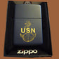 U.S MILITARY NAVY ANCHOR ZIPPO LIGHTER USN BLUE USA MADE NEW IN BOX