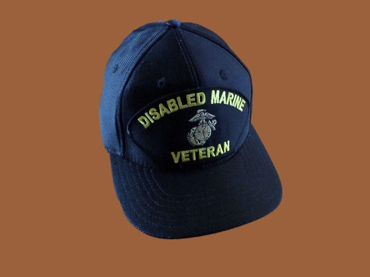 U.S MARINE CORPS DISABLED VETERAN HAT U.S MILITARY OFFICIAL BALL CAP  U.S.A MADE