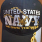 U.S NAVY WE OWN THE SEAS HAT EXTREME EMBROIDERY 3D MILITARY BALL CAP