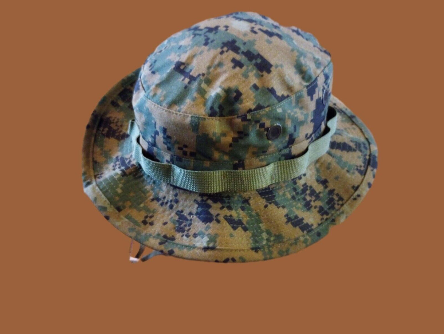 MARINE CORPS BOONIE HAT  DIGITAL WOODLAND CAMOUFLAGE NO EGA  XL 7 3/4 USA MADE