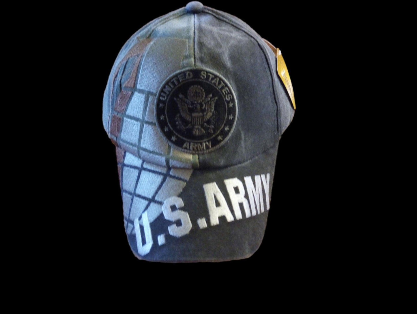 U.S MILITARY ARMY GRENADE HAT BALL CAP EMBROIDERED GRENADE ON FRONT U.S FLAG