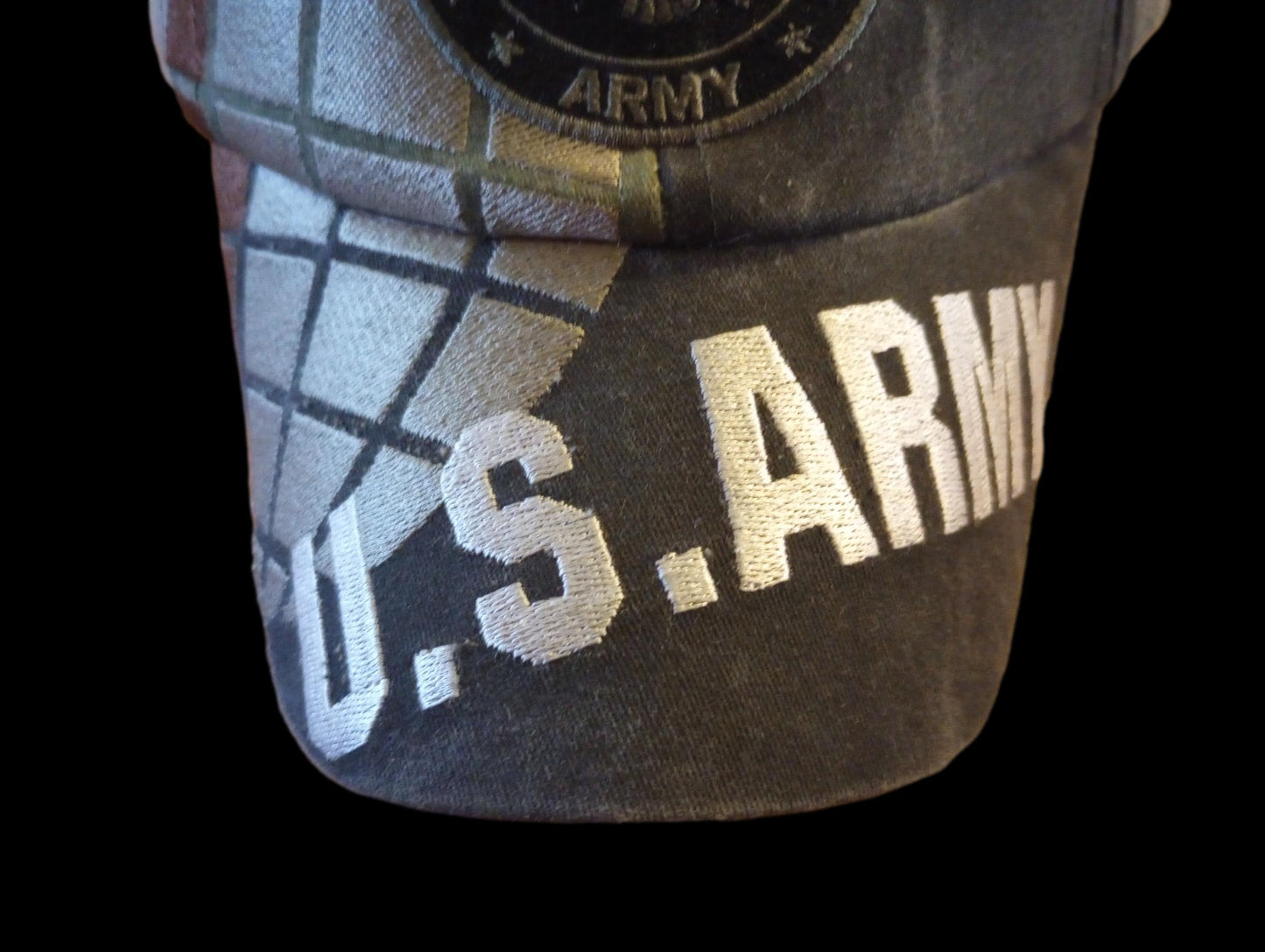 U.S MILITARY ARMY GRENADE HAT BALL CAP EMBROIDERED GRENADE ON FRONT U.S FLAG