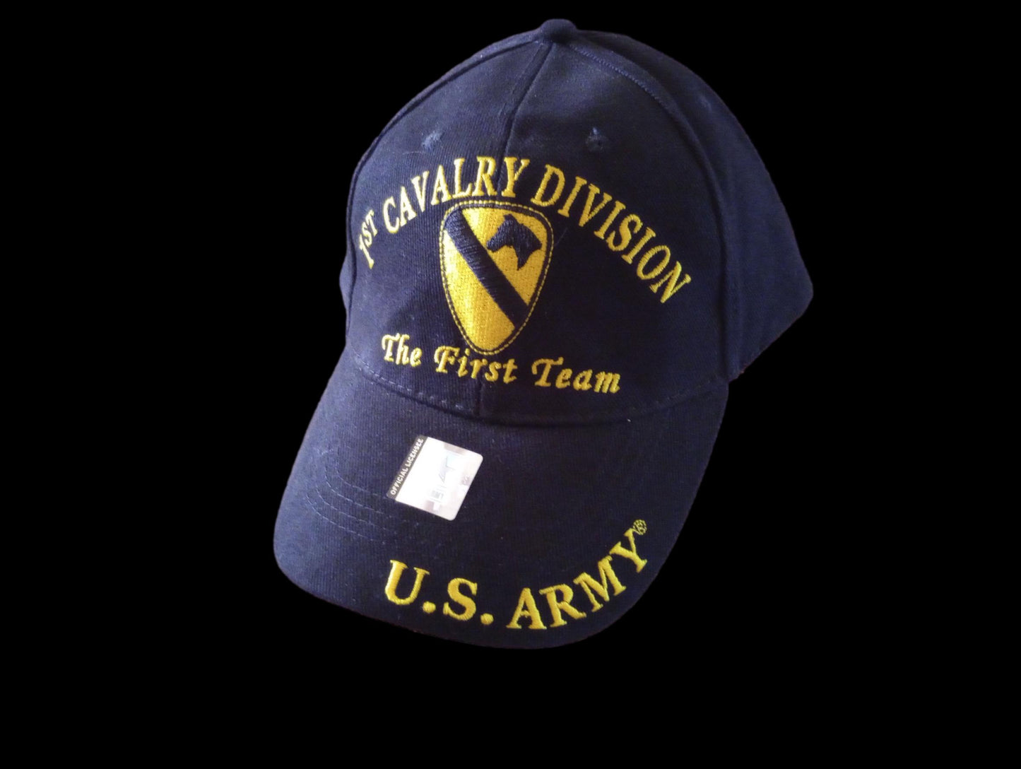 U.S. MILITARY ARMY 1st CAVALRY HAT EMBROIDERED MILITARY BALL CAP THE FIRST TEAM