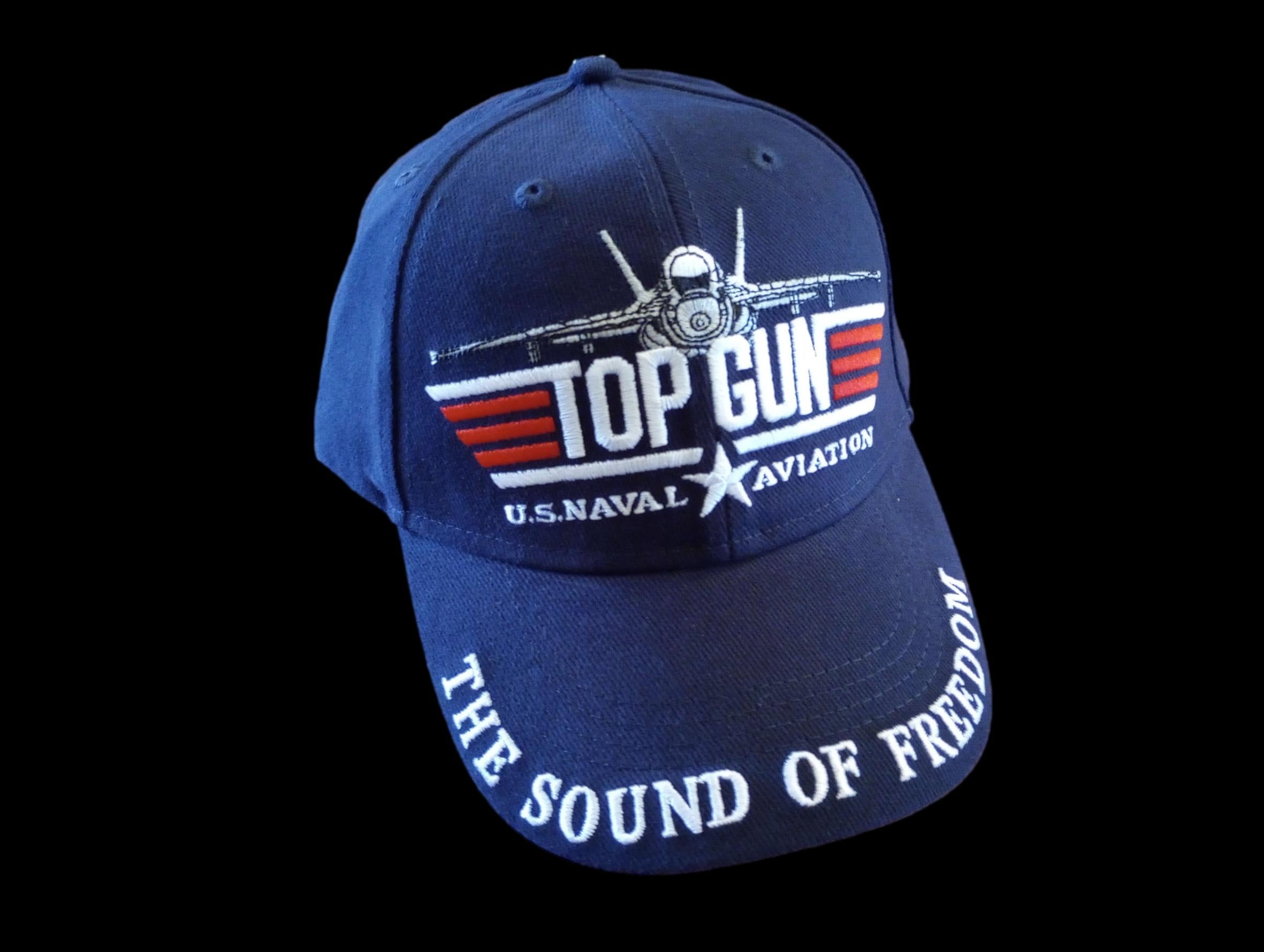 US Navy TOP Gun Patch Structured Baseball Cap – Adjustable Snapback By Armycrew