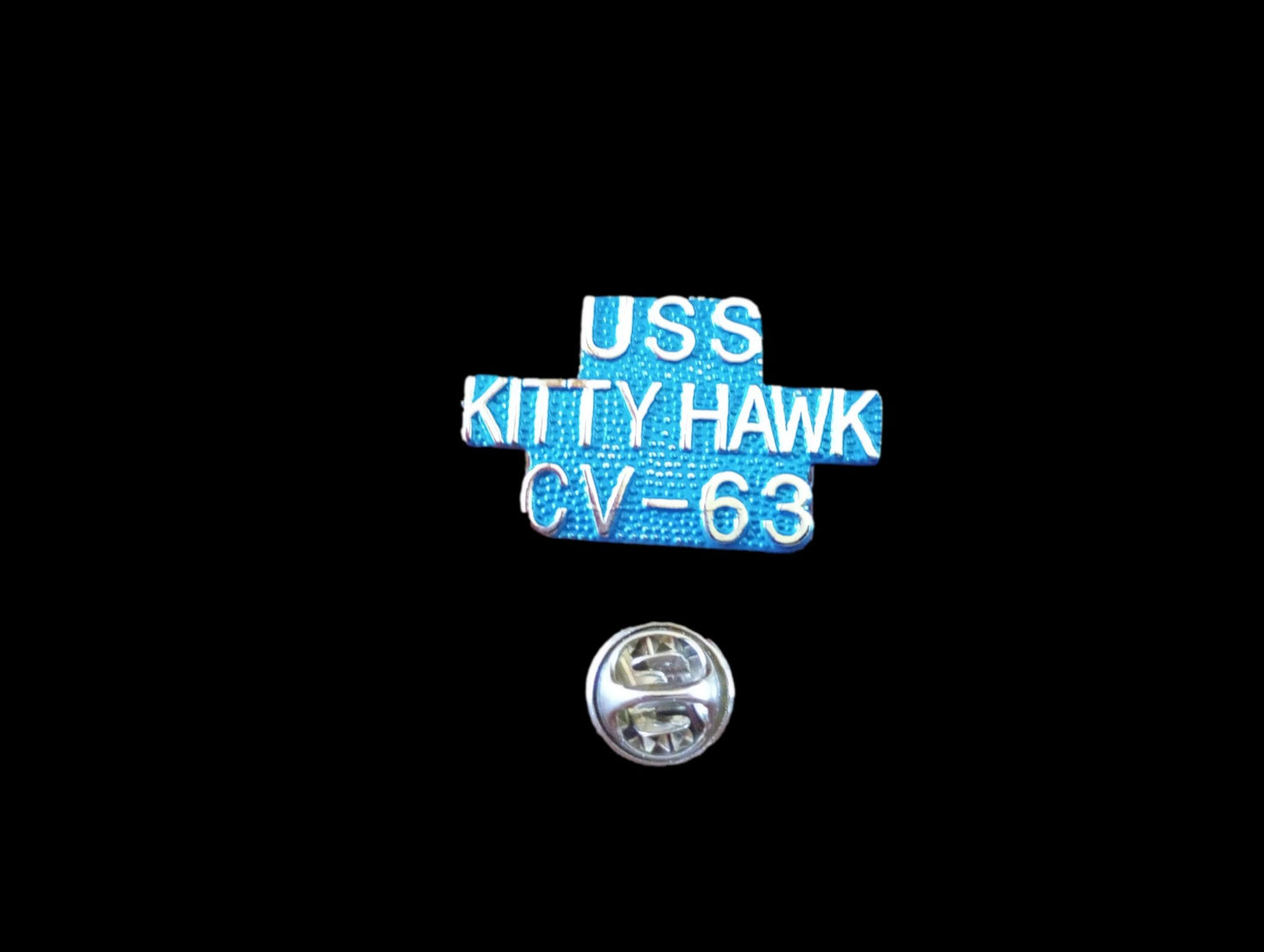 U.S MILITARY NAVY USS KITTY HAWK CV-63 HAT LAPEL PIN