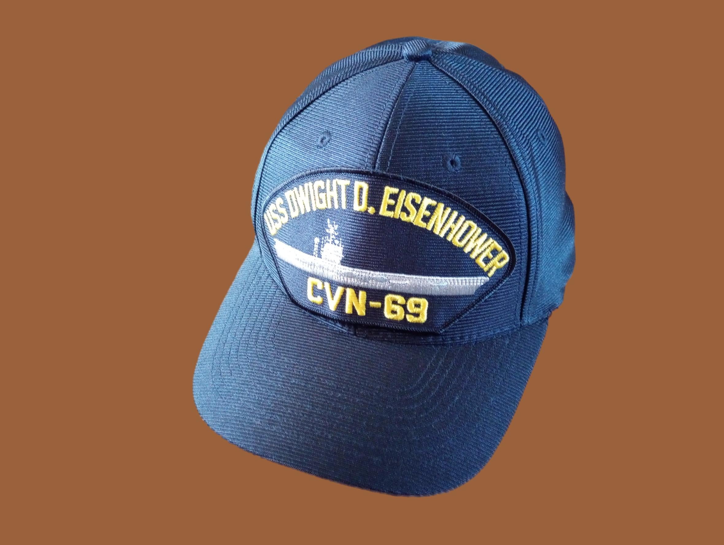 USS DWIGHT D EISENHOWER CVN-69 NAVY SHIP HAT U.S MILITARY OFFICIAL