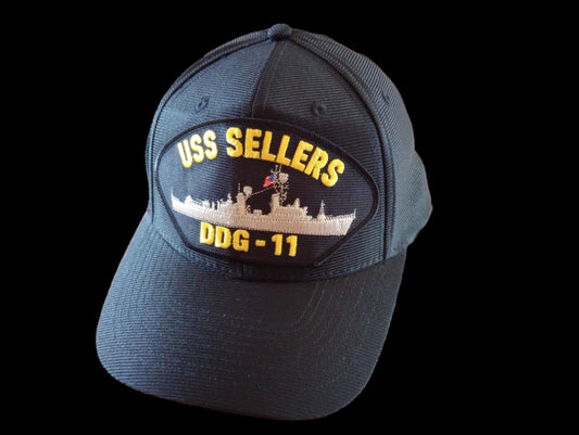USS SELLERS DDG-11 U.S NAVY SHIP HAT U.S MILITARY OFFICIAL BALL CAP U.S.A MADE