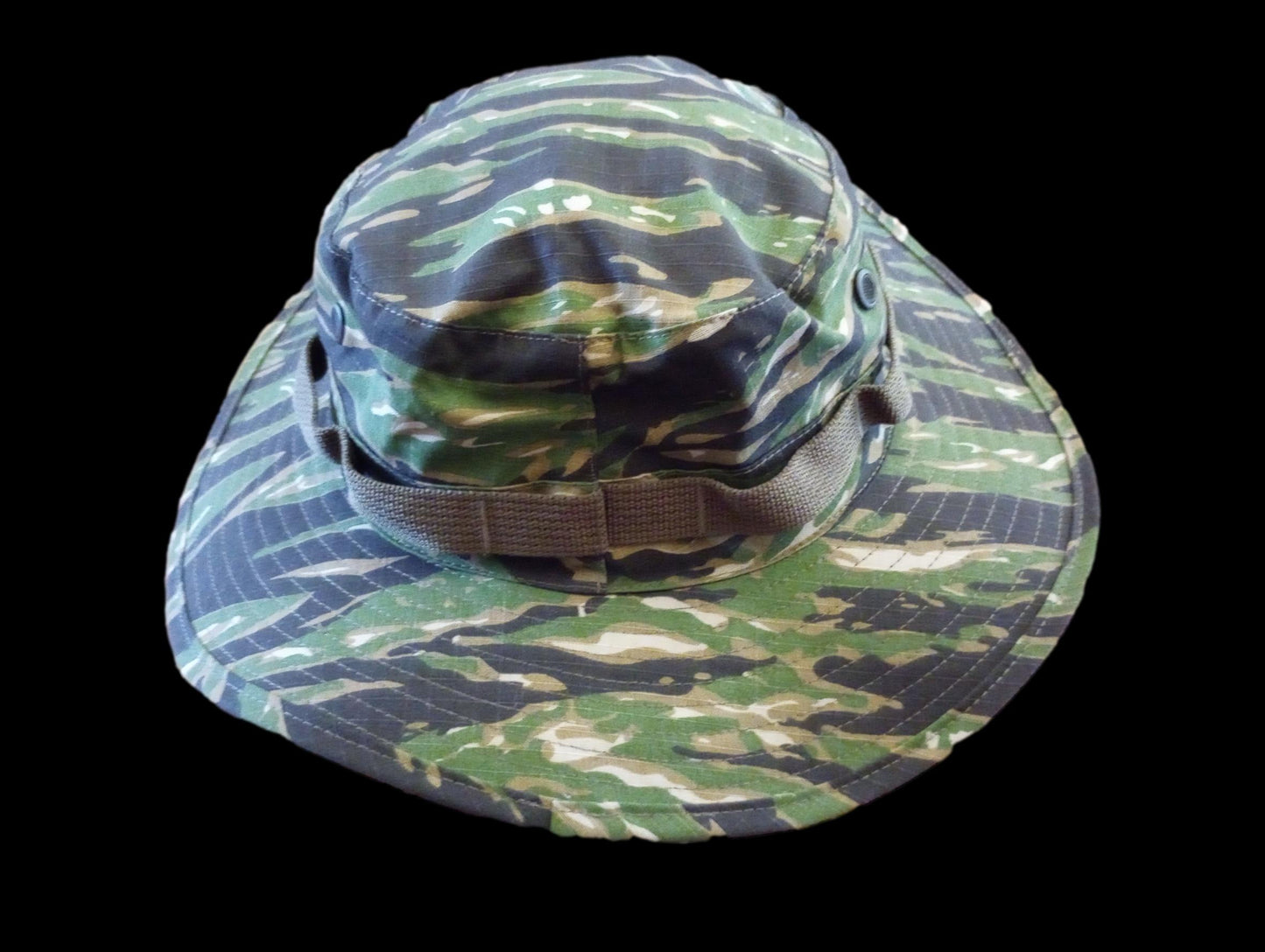 U.S MILITARY STYLE BOONIE HAT TIGER STRIPE CAMOUFLAGE VIETNAM REPRODUCTION 7 1/4