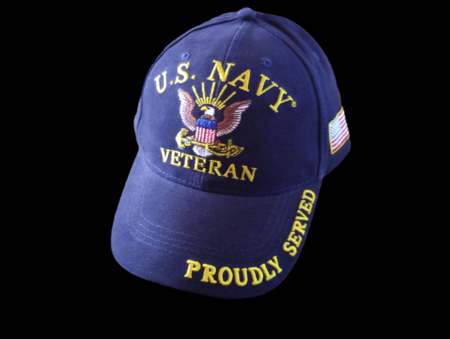 U.S NAVY VETERAN HAT BALLCAP OFFICIAL LICENSED NAVY PRODUCT PROUDLY SERVED