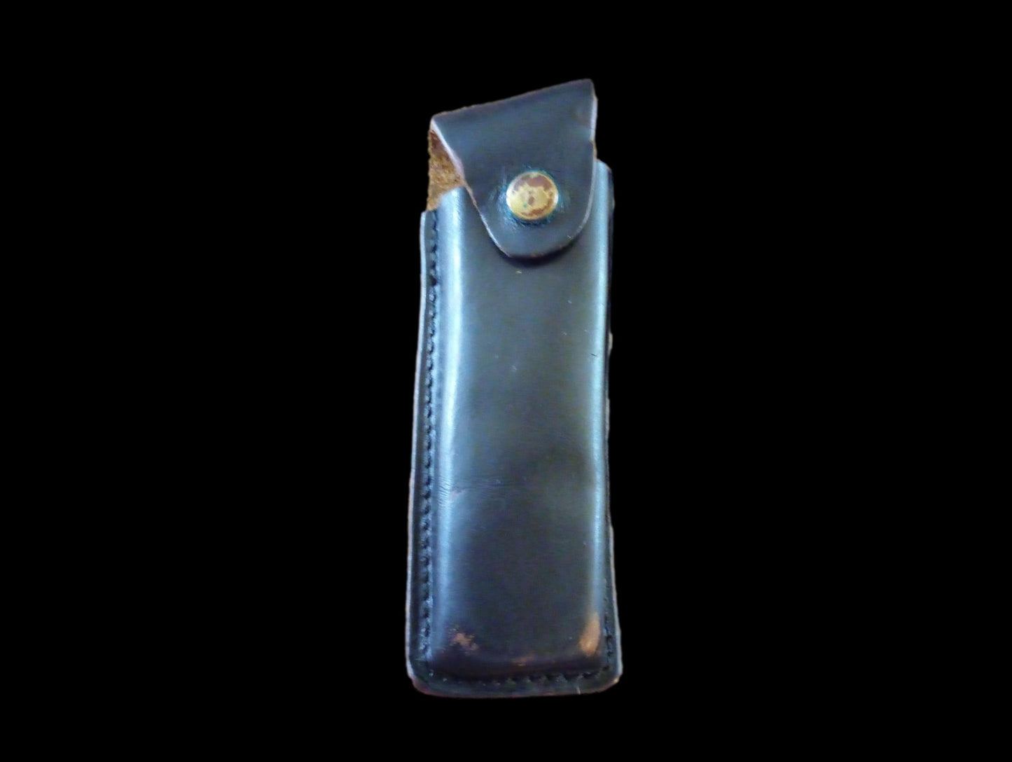 German Walther Magazine Pouch P-38 Black Leather P-5 Police 9 mm 8 Round Genuine