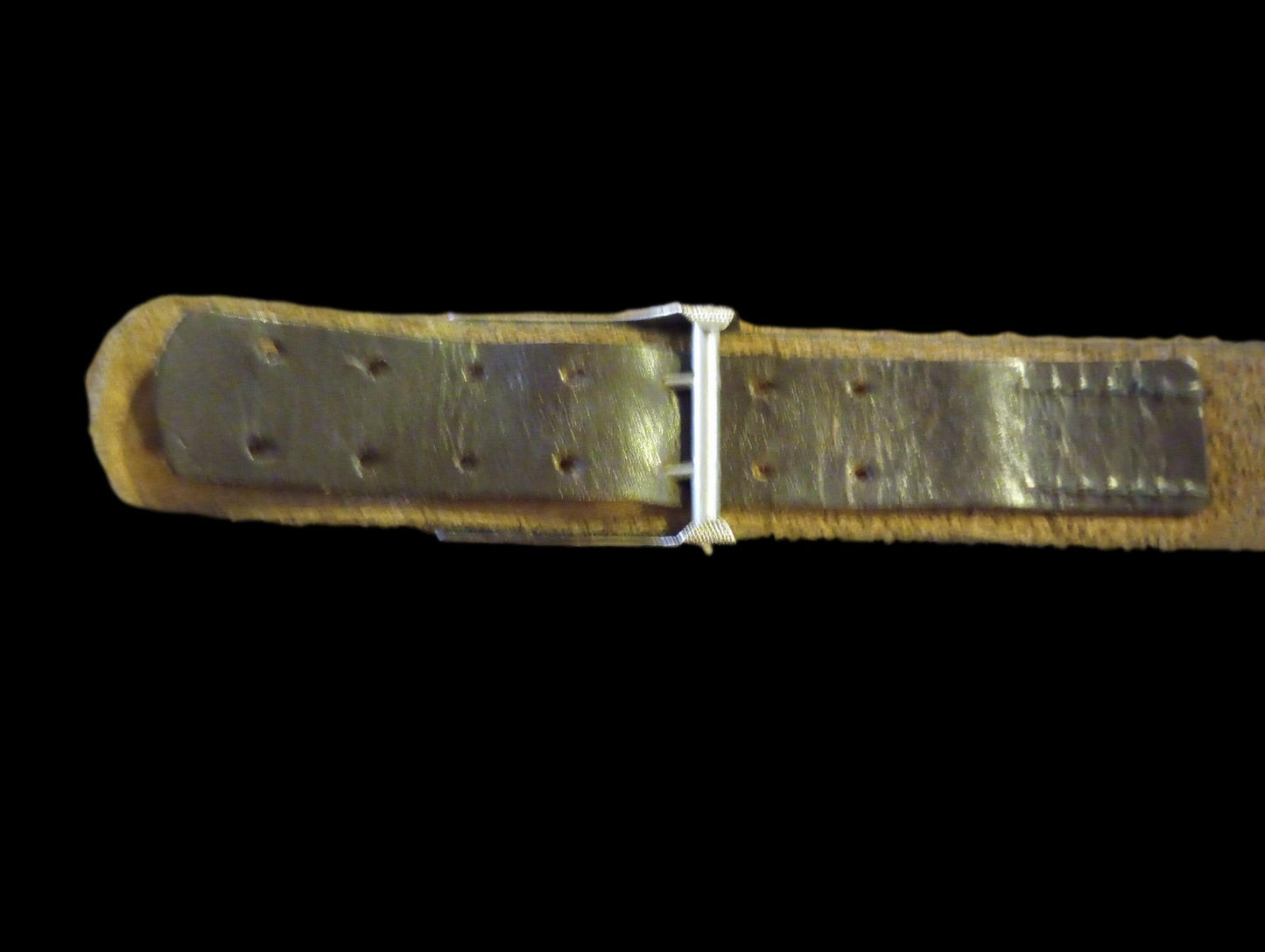 EAST GERMAN ARMY LEATHER BELT & BUCKLE VINTAGE COLD WAR GERMAN MILITARY SURPLUS