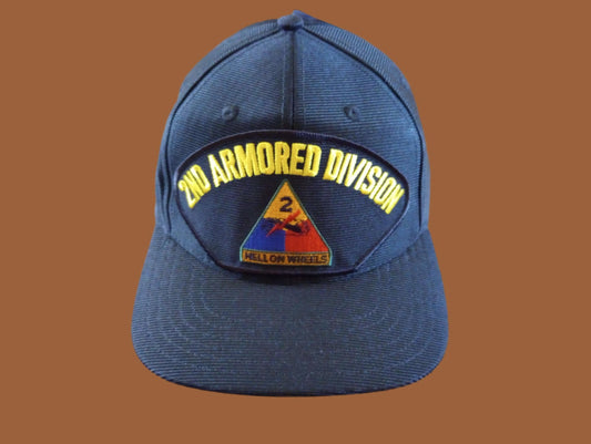 U.S ARMY 2ND ARMORED DIVISION HAT U.S MILITARY OFFICIAL BALL CAP U.S.A MADE