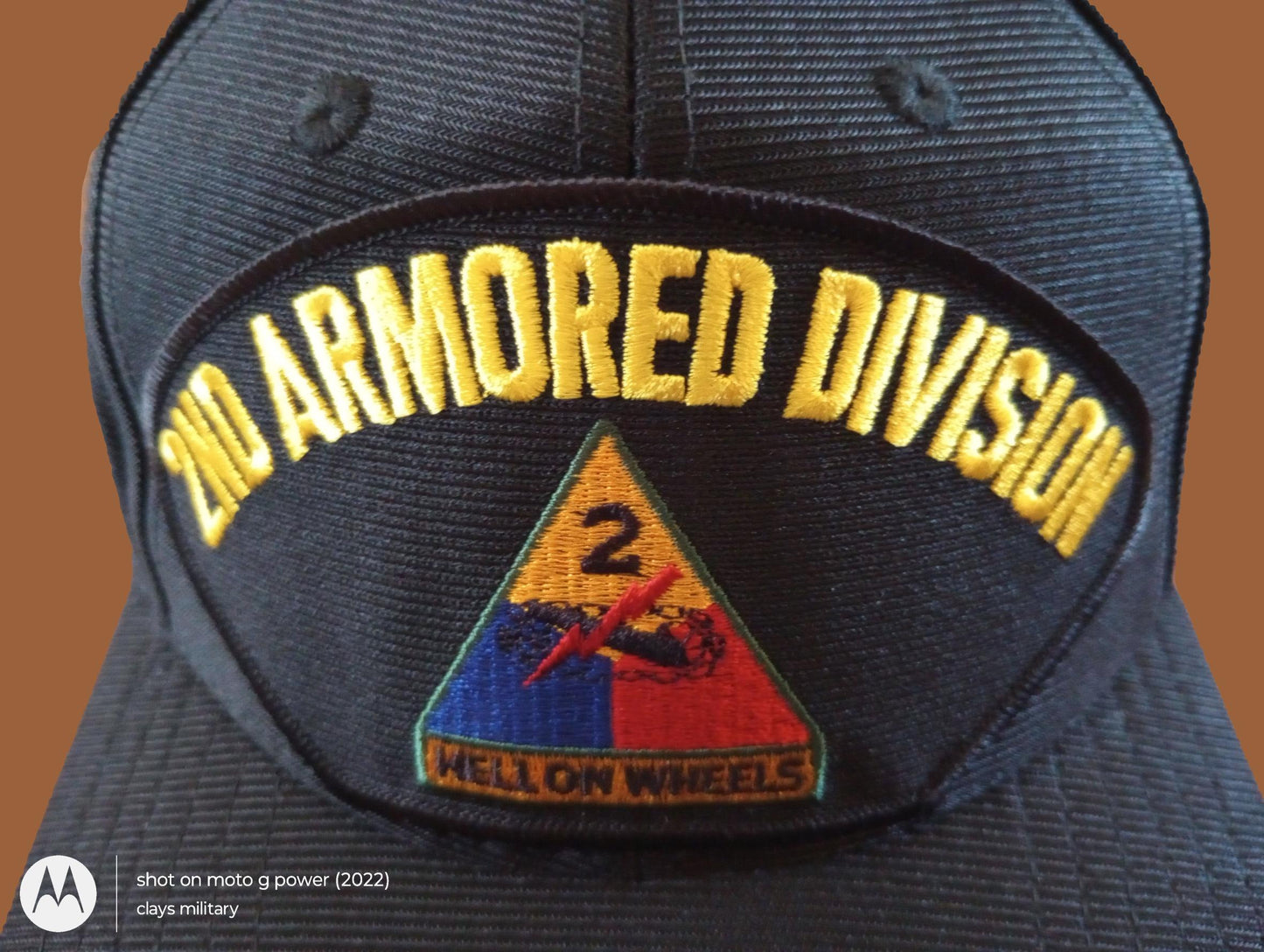 U.S ARMY 2ND ARMORED DIVISION HAT U.S MILITARY OFFICIAL BALL CAP U.S.A MADE