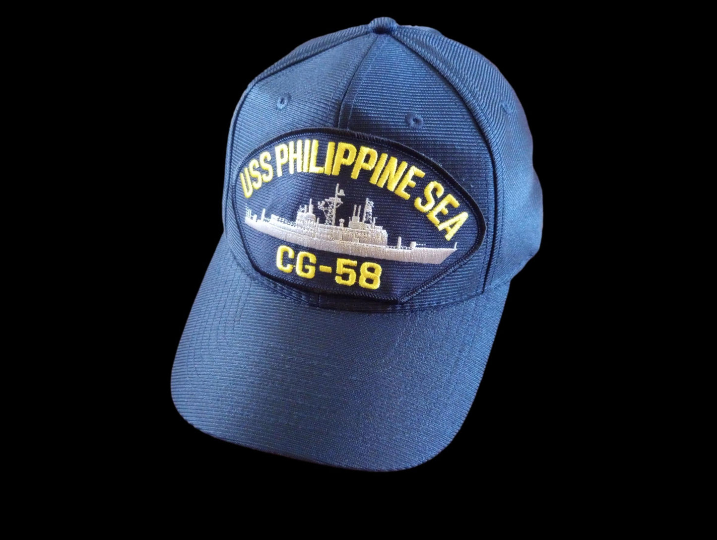 USS PHILIPPINE SEA CG-58 NAVY SHIP HAT U.S MILITARY OFFICIAL BALL CAP USA MADE