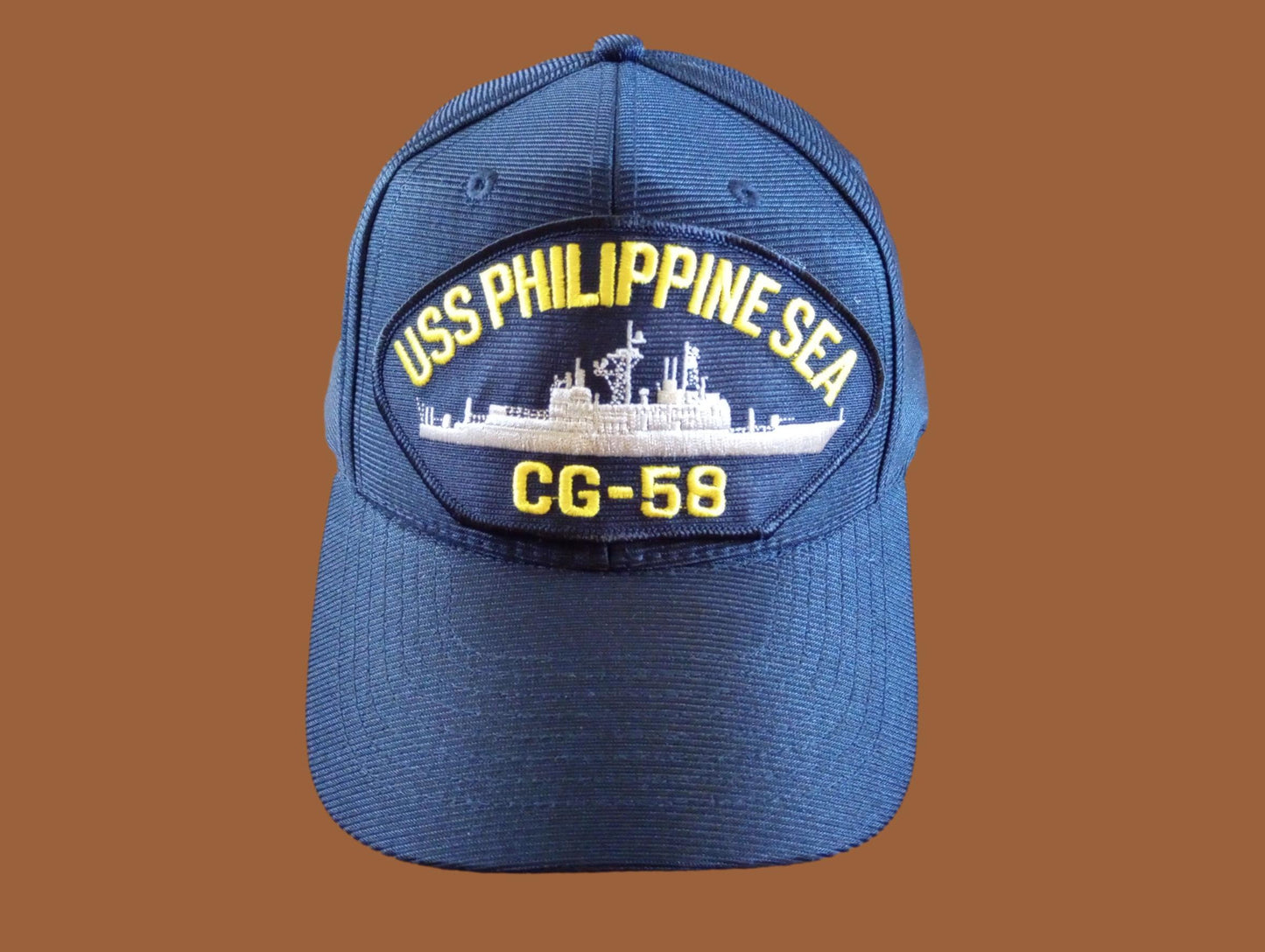 USS PHILIPPINE SEA CG-58 NAVY SHIP HAT U.S MILITARY OFFICIAL BALL CAP USA MADE