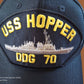 USS HOPPER DDG-70 NAVY SHIP HAT U.S MILITARY OFFICIAL BALL CAP U.S.A MADE
