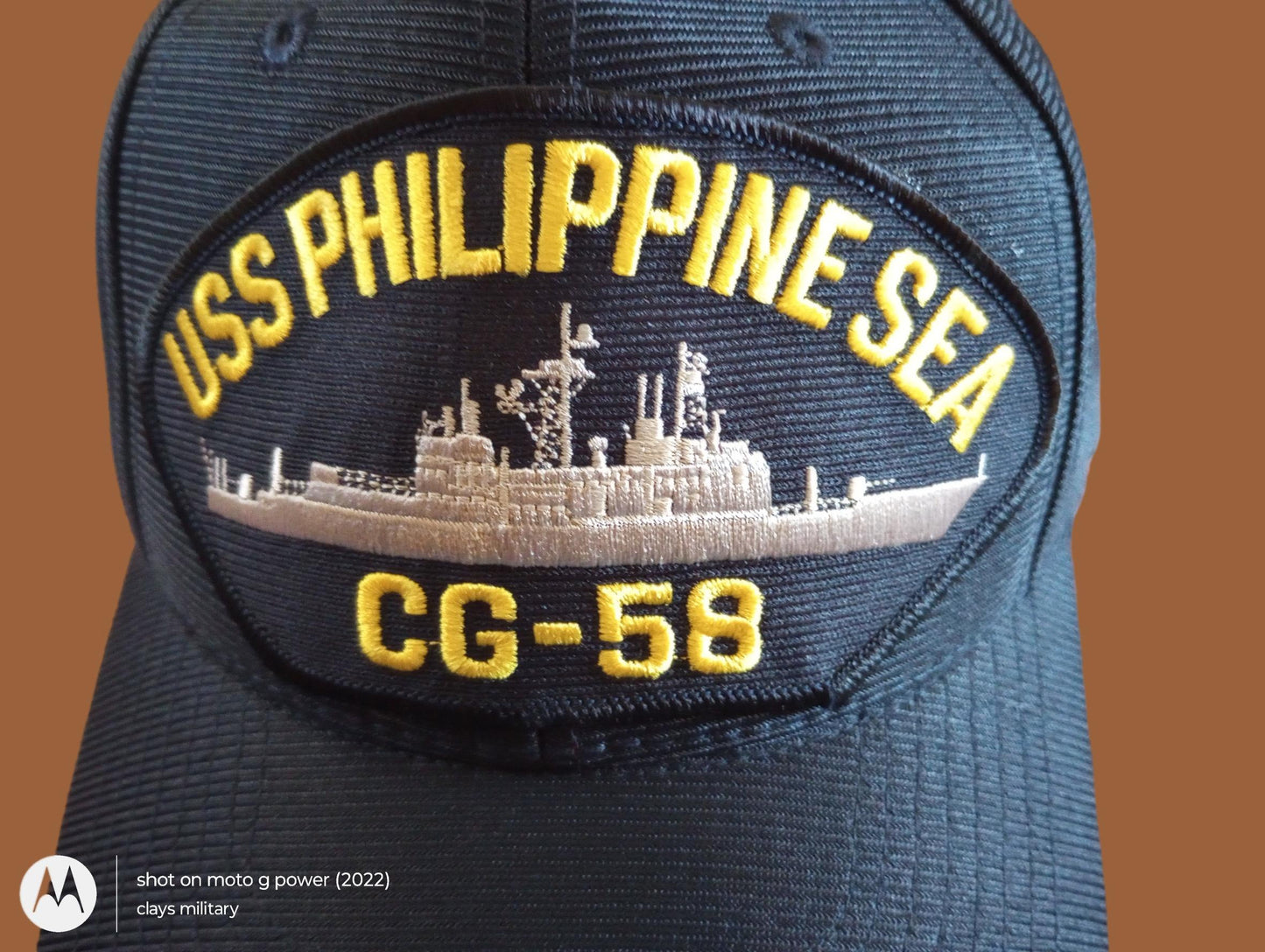 USS PHILIPPINE SEA CG-58 NAVY SHIP HAT U.S MILITARY OFFICIAL BALL CAP USA MADE