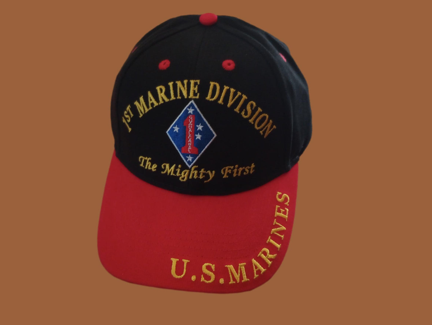 U.S Military 1st Marine Corps Division hat ball cap Embroidered USMC Licensed