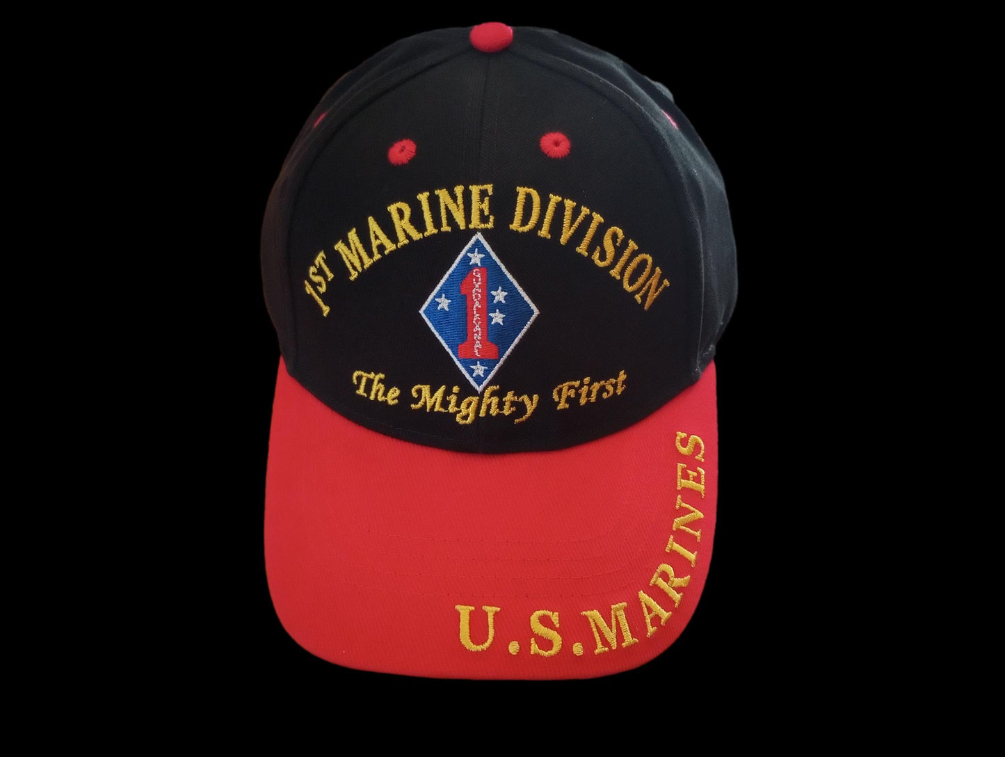 U.S Military 1st Marine Corps Division hat ball cap Embroidered USMC Licensed