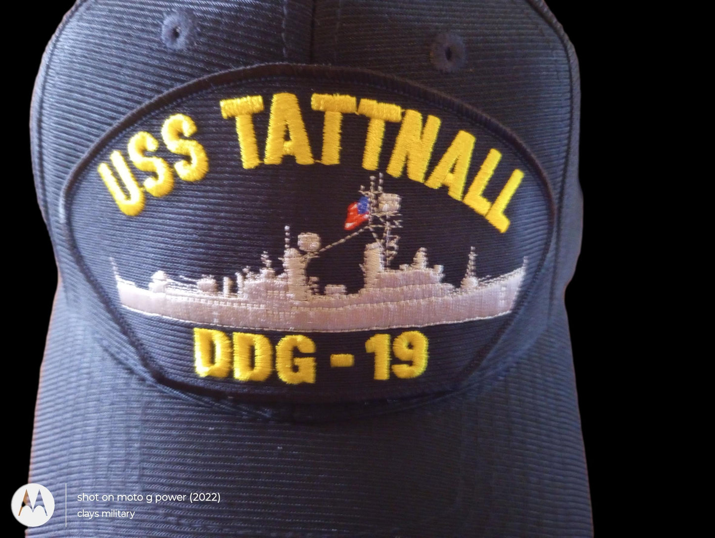 USS TATTNALL DDG 19 NAVY SHIP HAT U.S MILITARY OFFICIAL BALL CAP U.S.A MADE