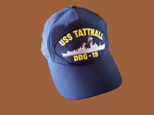 USS TATTNALL DDG 19 NAVY SHIP HAT U.S MILITARY OFFICIAL BALL CAP U.S.A MADE