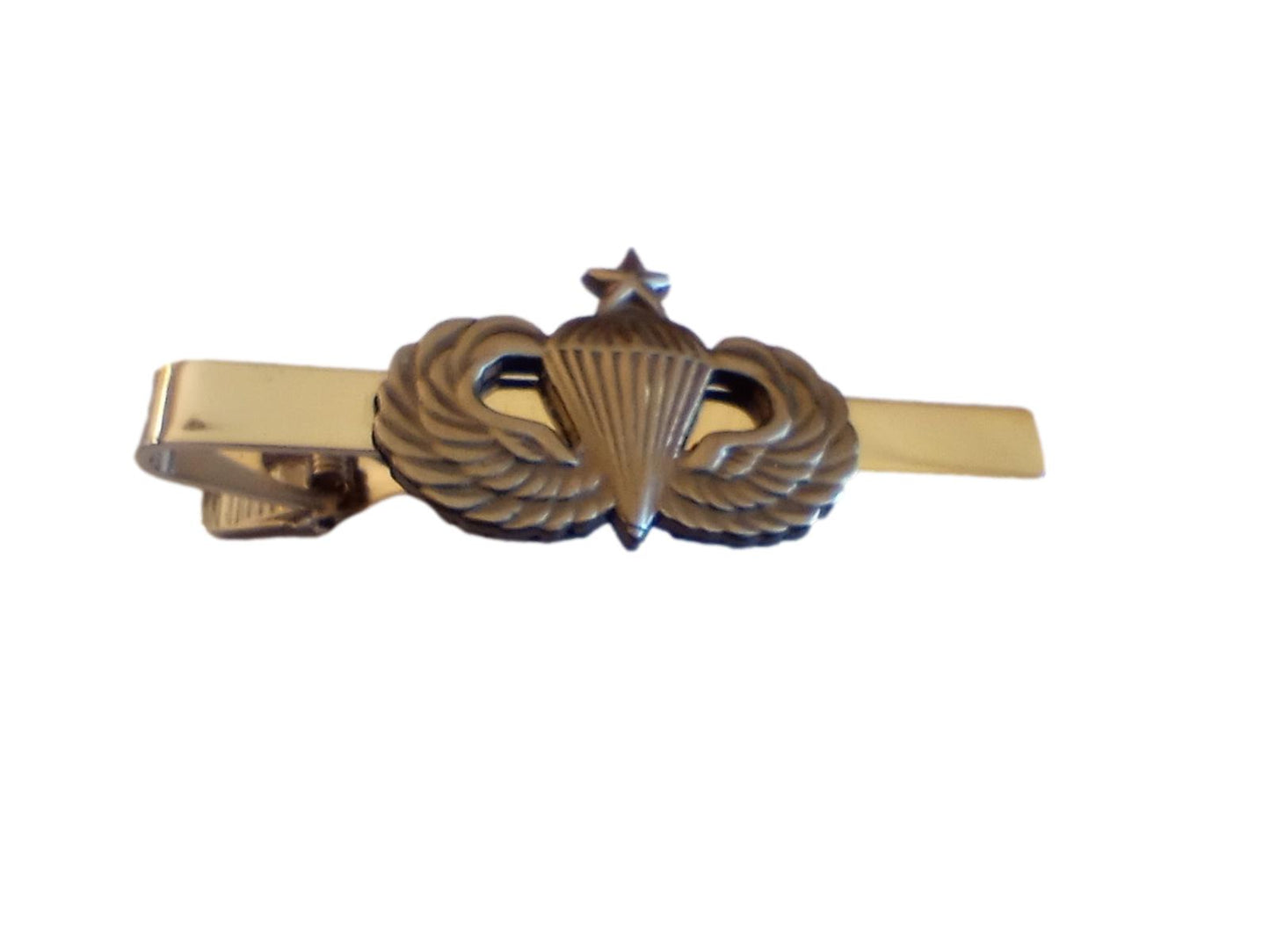 U.S MILITARY ARMY SENIOR PARATROOPER JUMP WINGS TIE BAR TIE TAC U.S.A MADE