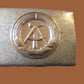 EAST GERMAN ARMY LEATHER BELT & BUCKLE VINTAGE COLD WAR GERMAN MILITARY SURPLUS