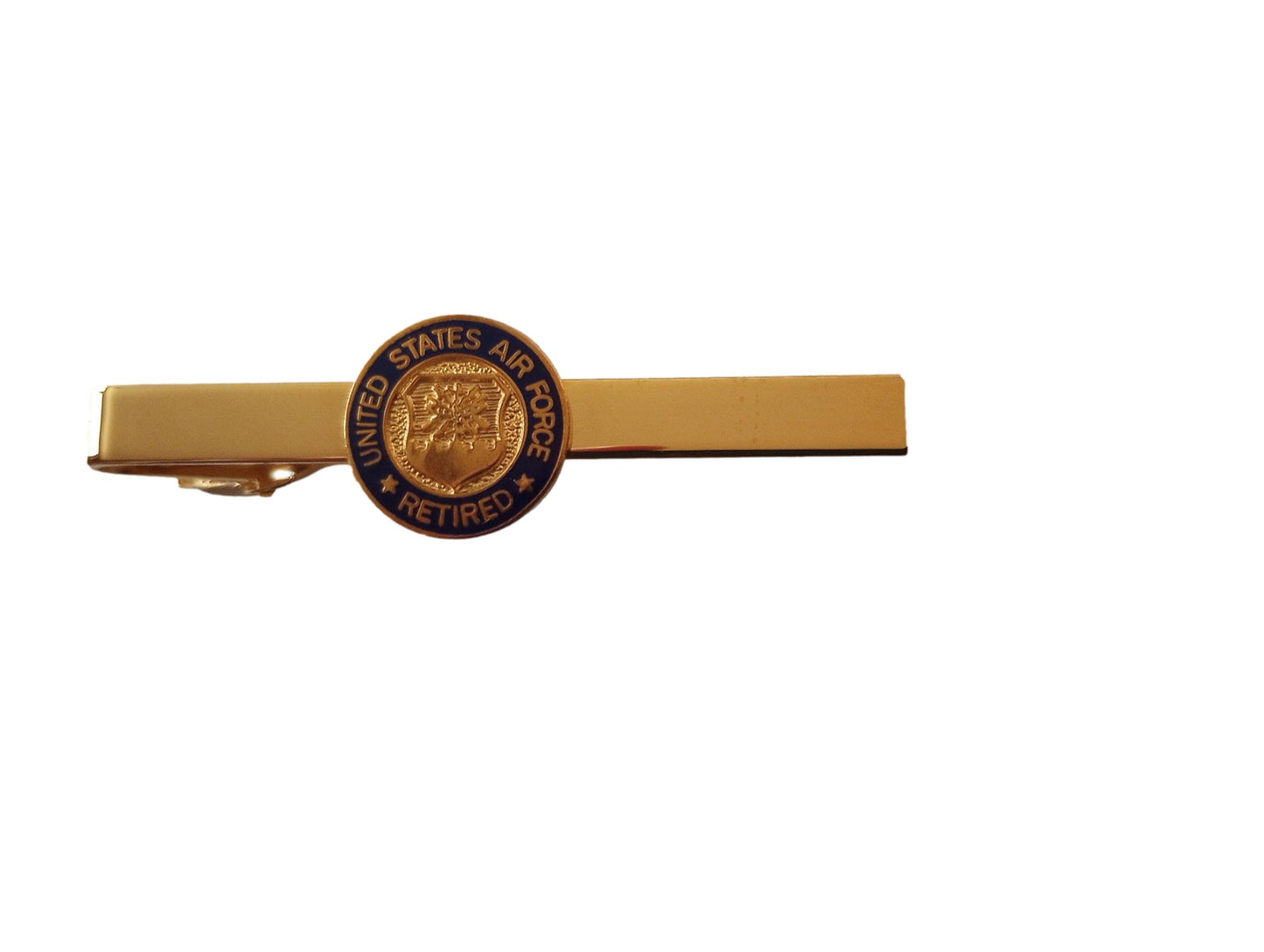 U.S MILITARY AIR FORCE RETIRED TIE BAR OR TIE TAC CLIP ON TYPE U.S.A MADE