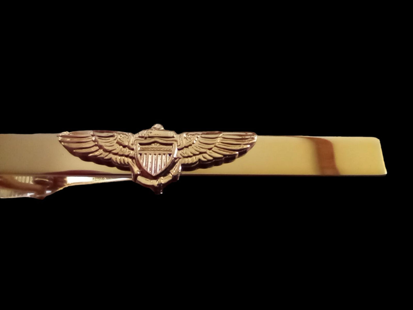 U.S MILITARY NAVY TIE BAR TIE TAC U.S.M.C NAVAL AVIATION PILOT WINGS CLIP ON