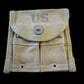 GENUINE U.S MILITARY ISSUE CARBINE 30 CALIBER CLIP POUCH DATED 1952 CANVAS