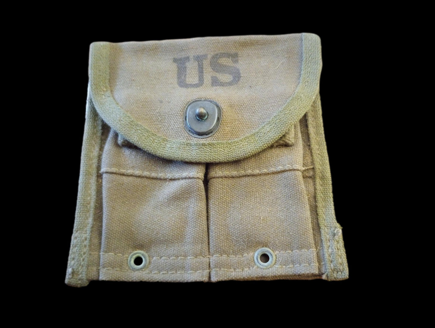 GENUINE U.S MILITARY ISSUE CARBINE 30 CALIBER CLIP POUCH DATED 1952 CANVAS