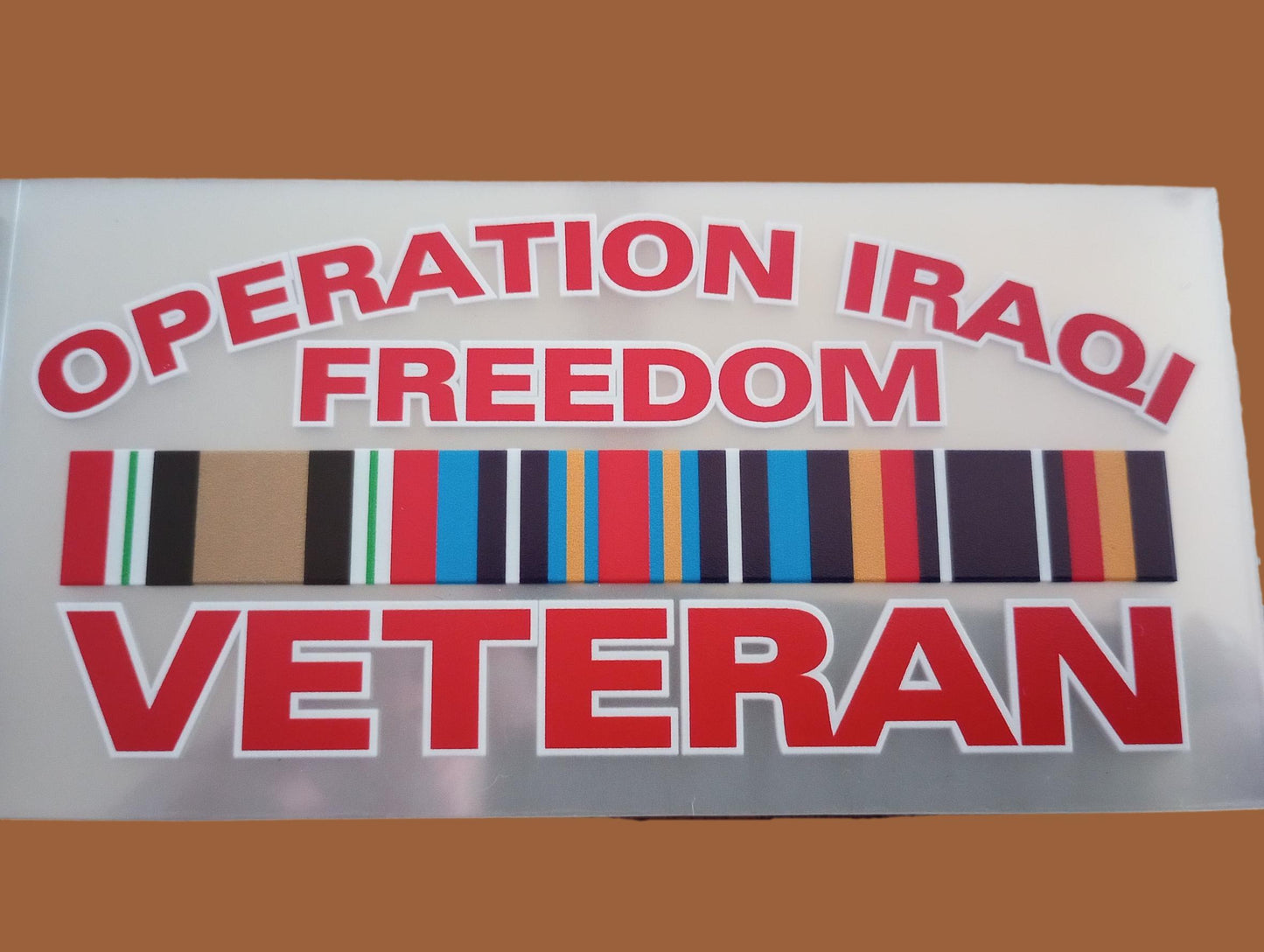 U.S MILITARY OPERATION IRAQI FREEDOM OIF VETERAN WINDOW DECAL BUMPER STICKER